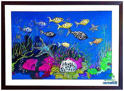 Handmade fish shell painting 332
