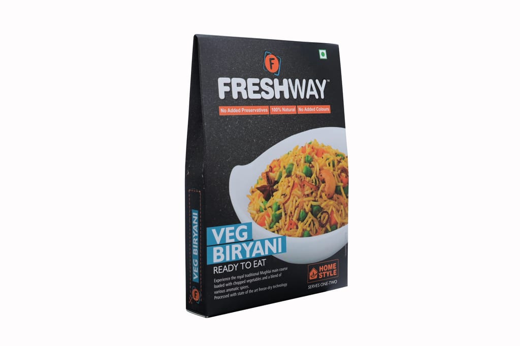 FRESHWAY ReadyTo Eat Freeze Dried Veg. Biryani with No added Preservatives & Colors