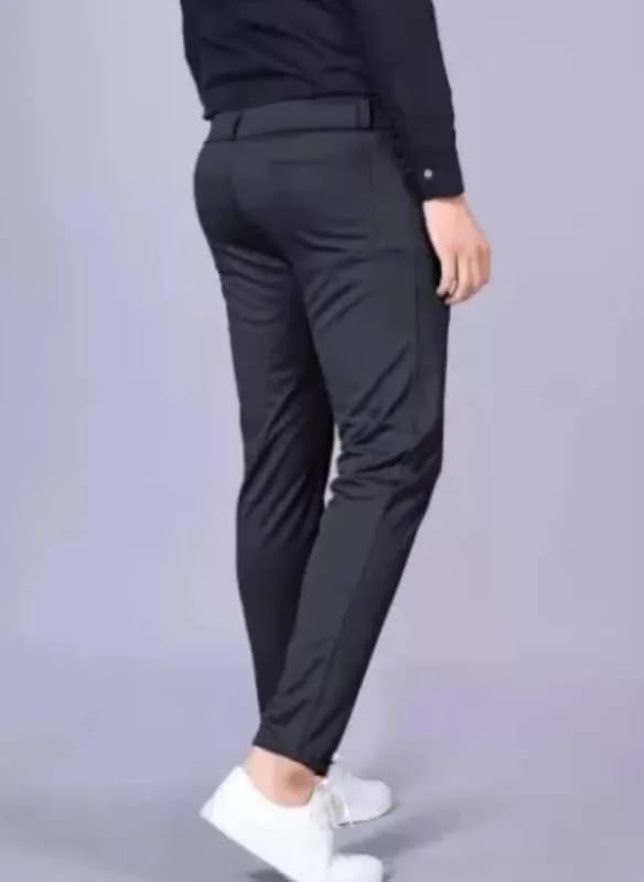 Solid Men Black Track Pants