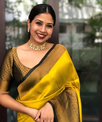 Wine Zari Work Silk Saree With Blouse Piece
