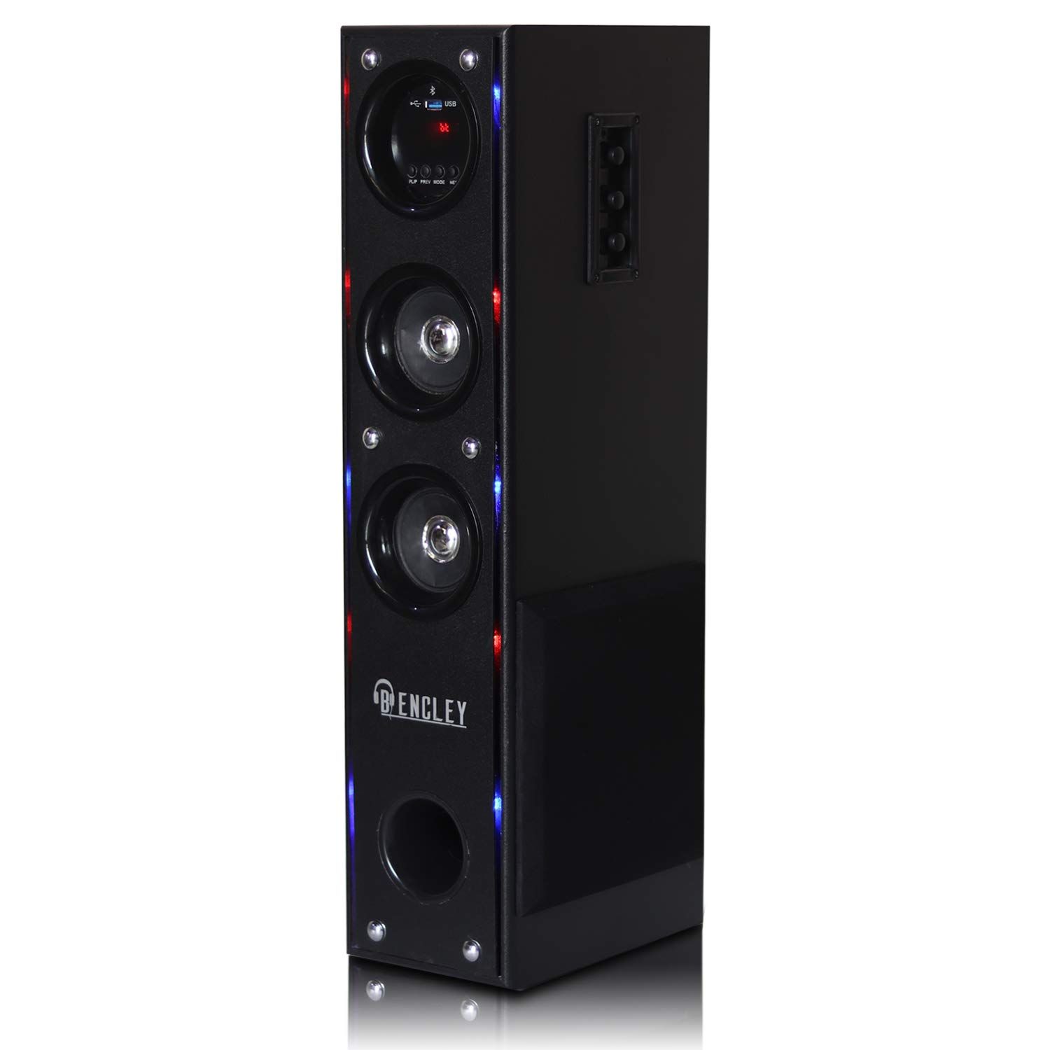 BENCLEY Black Bluetooth Tower Speakers with FM/PenDrive/Mobile/Aux Karaoke Support (64 cm Height)