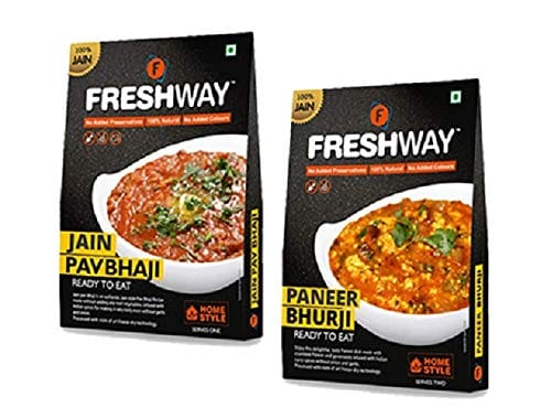 Freshway Ready to Eat Jain Pav Bhaji & Jain Paneer Bhurji Ready to Eat | Flavor Packed Indian Comfort Meal in Minutes