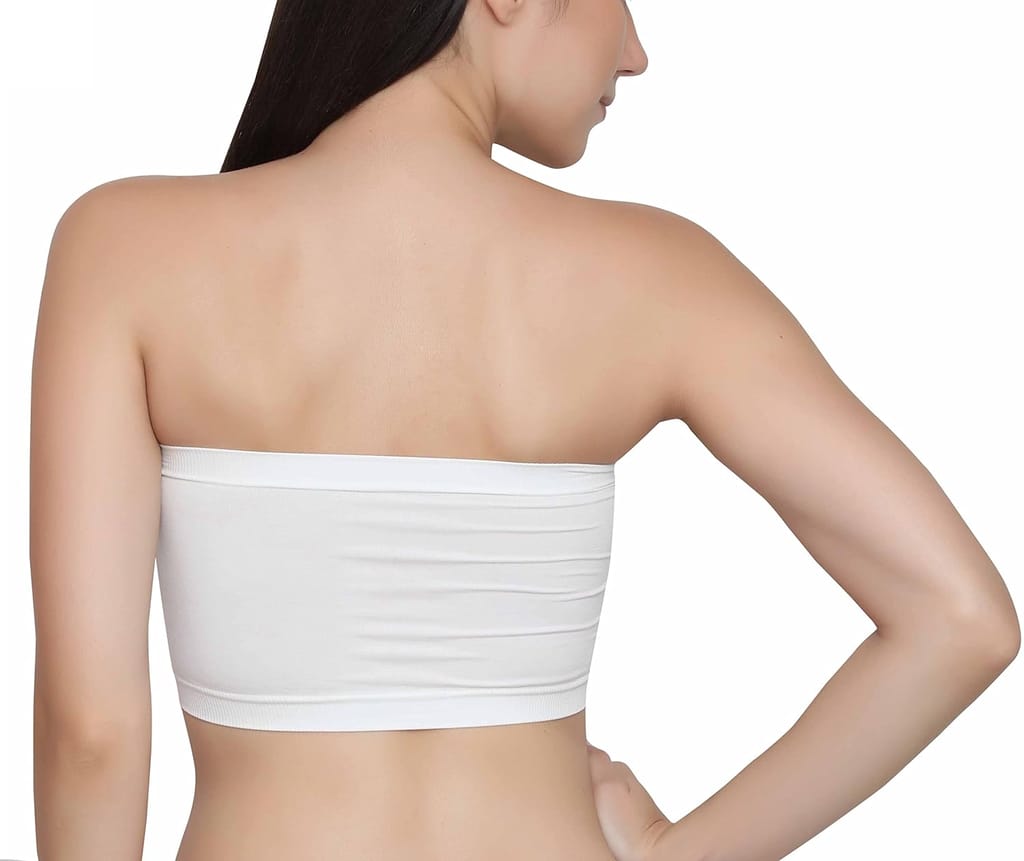 Chintels Women's Girl's Spandex Removable Padded & Non Wired Seamless Tube Bra Pack of 1