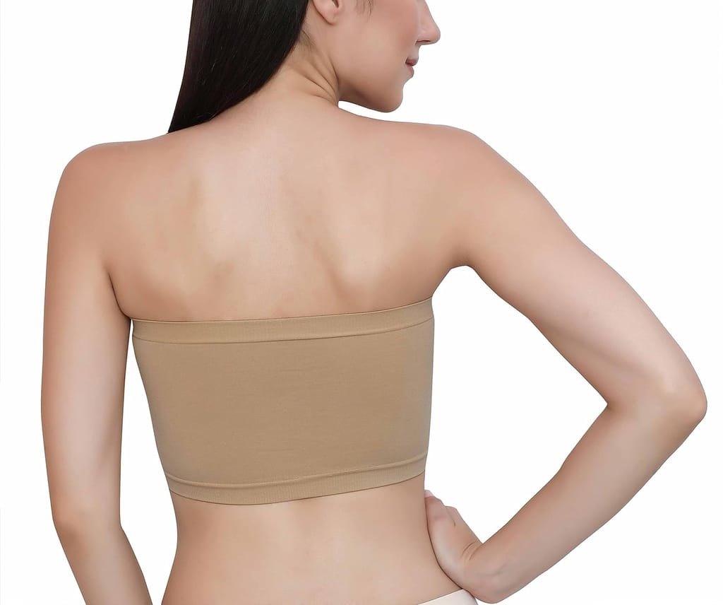 Chintels Women's Girl's Spandex Removable Padded & Non Wired Seamless Tube Bra Pack of 1