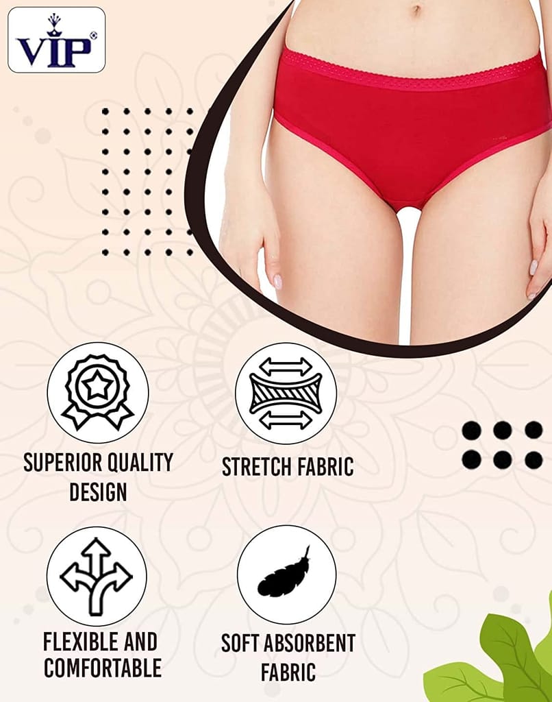 VIP Womens Assorted Hipster Panties Pack of 6