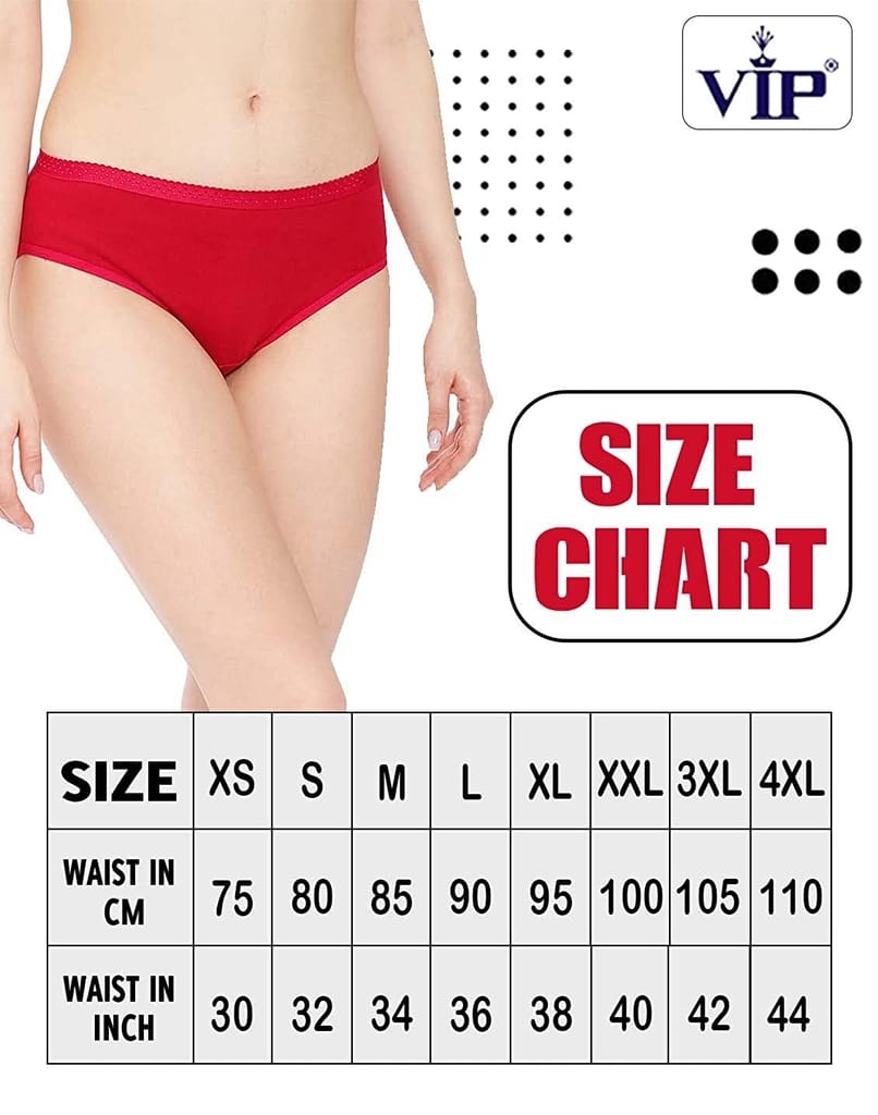 VIP Womens Assorted Hipster Panties Pack of 6