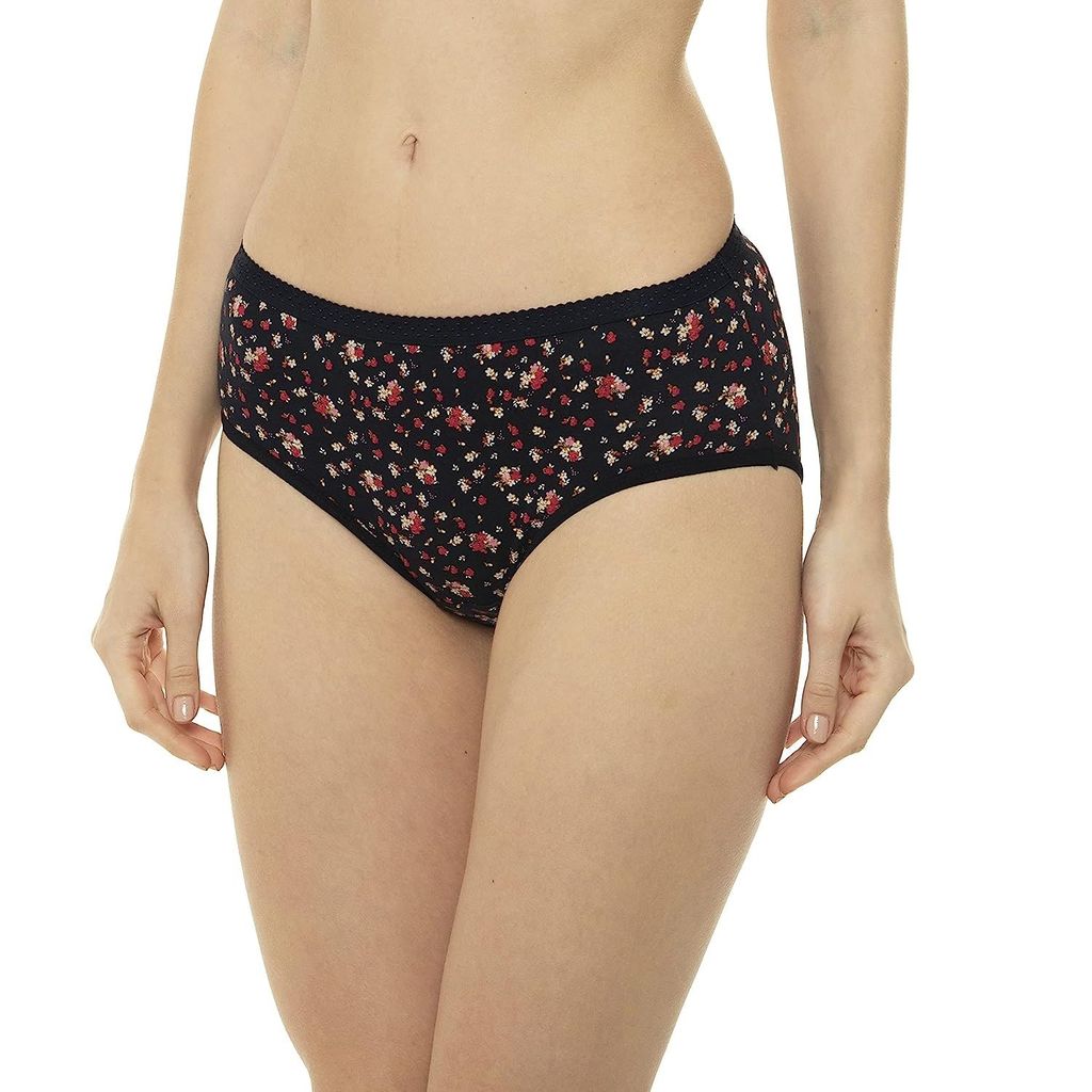 VIP Printed Women's Hipster Panties Outer Elastic Pack Of 6