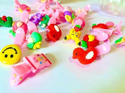 GOKULAM Clips Mix Designs Girlish Rainbow Hair Clips Set Baby Hairpin for Kids Girls Toddler Barrettes Hair Accessories, Total 20 Hair Clips
