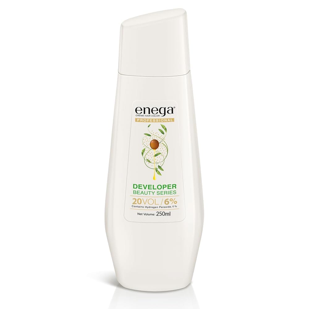 Enega Professional Hair Color Developer | Ammonia Free | Best With Hair Colour & Hair Bleach | Oxydant - White (20 Volume (6%), 500 ML