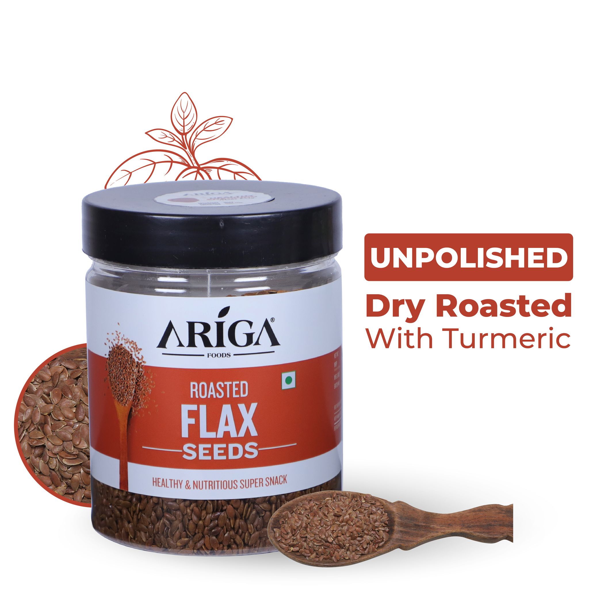 Ariga Foods Premium Roasted Flax Seeds (200 g)