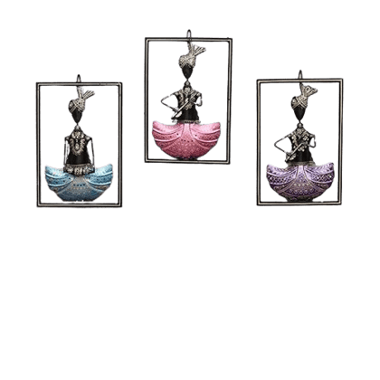 Metal Iron Musician Wall Mount Hanging Showpiece