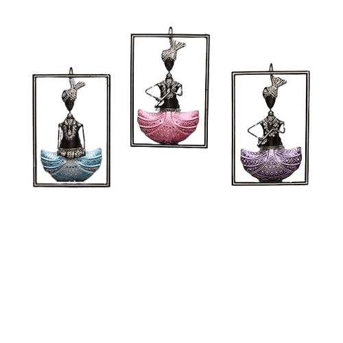 Metal Iron Musician Wall Mount Hanging Showpiece