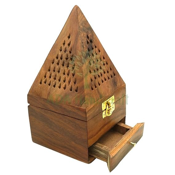 Handicraft Sheesham Wooden Incense Box Holder
