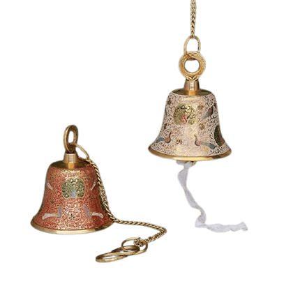 Ekaa Handicrafts Handmade Brass Decorative Puja Bell Hanging