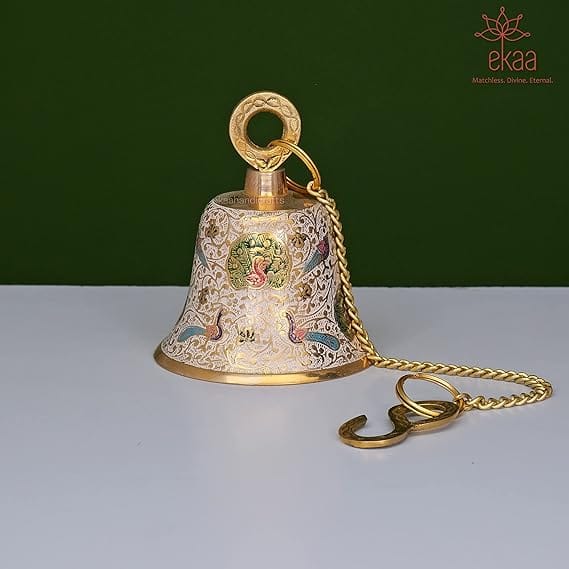 Ekaa Handicrafts Handmade Brass Decorative Puja Bell Hanging