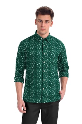 JSPARK Premium Cotton Floral Printed Shirt for Men | Full Sleeves | Cotton Shirt | Printed Shirt
