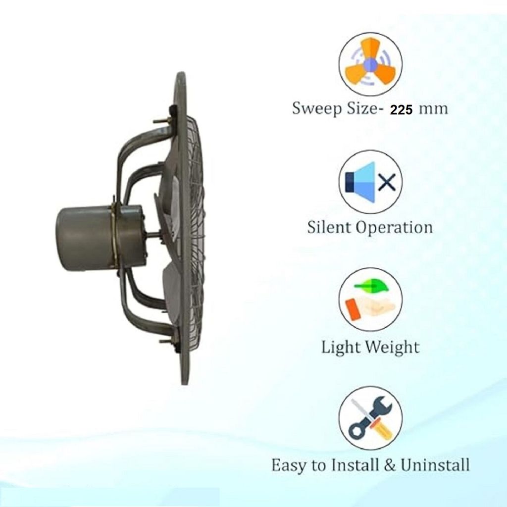 MyChetan 225mm High Speed 9 Inches Exhaust Fan | Motor 100% Copper | Fresh Air Goodbye Oil and Dust Metal Exhaust Fan for Kitchen Multicolor Pack of 1