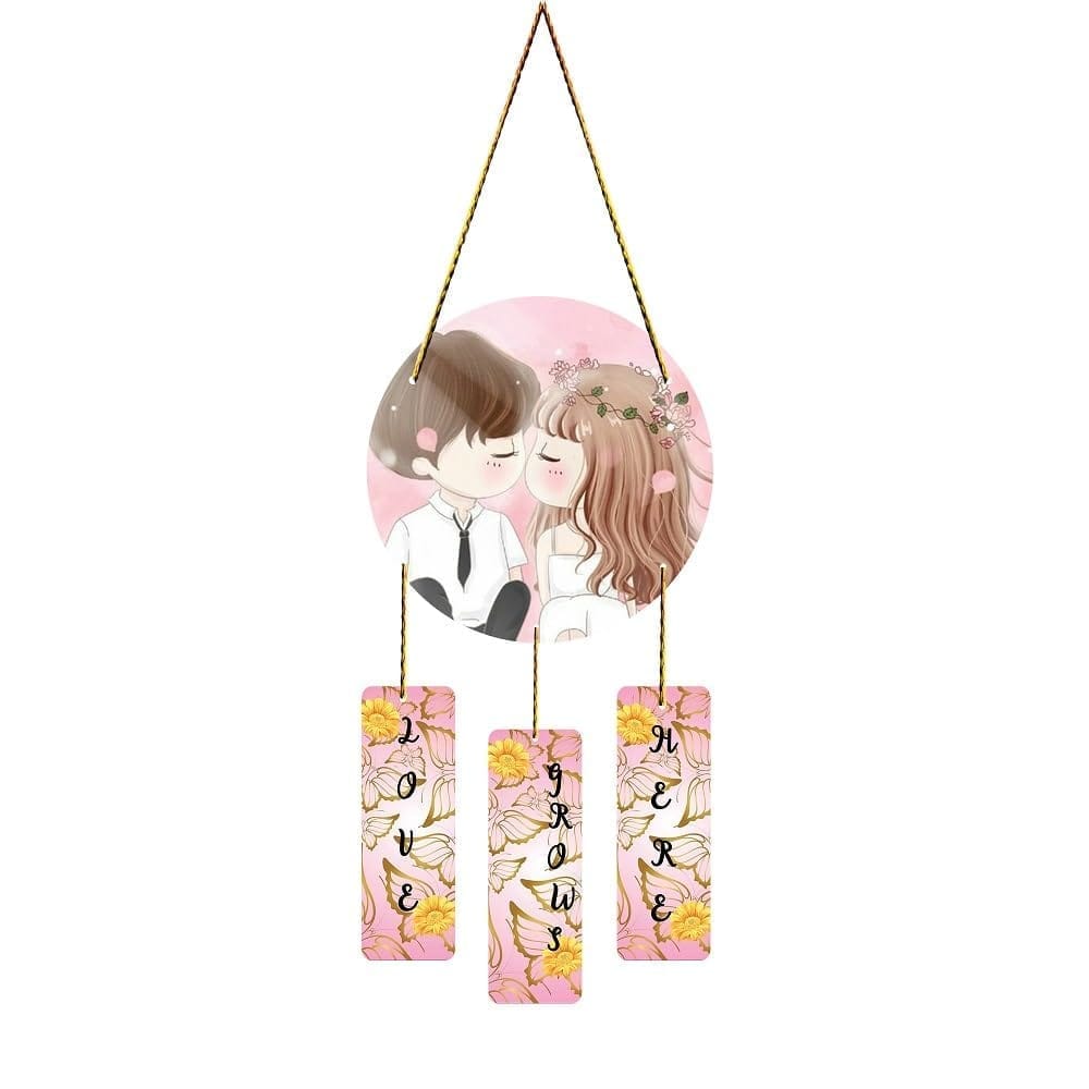 Charmor Love Grows here Wall Hanging Decorative Items for Home | Gifts | Living Room | Modern Decor Items (WH4613)