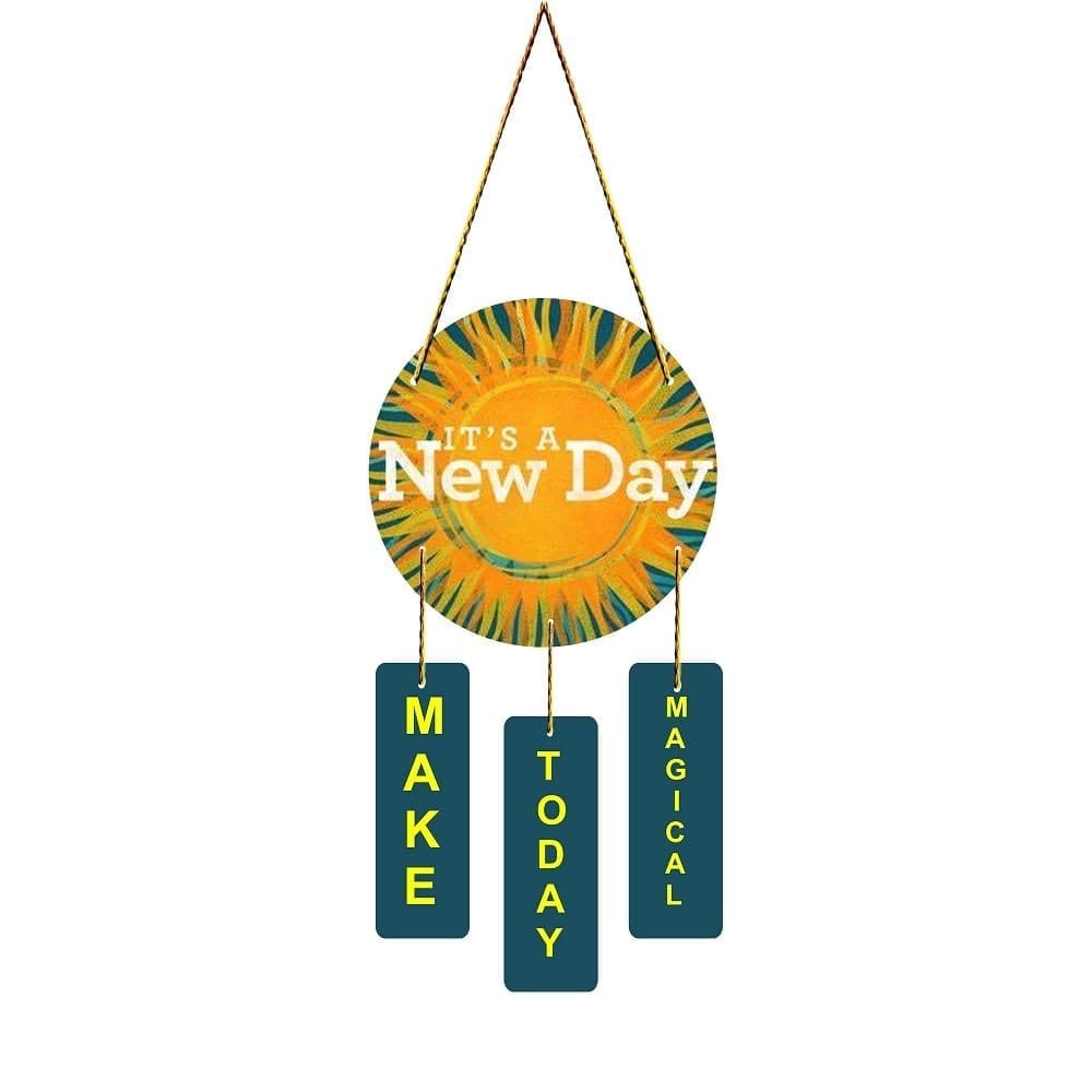 Charmor It's A New Day Wall Hanging Decorative Items for Home | Gifts | Living Room | Modern Decor Items (WH4607)