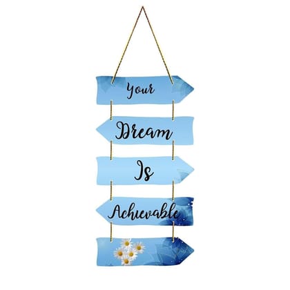 Charmor Your Dream is..Decorative Wooden Wall Hanging Decoration for Home | Living Room | Office | Wall Decoration (WH3710)