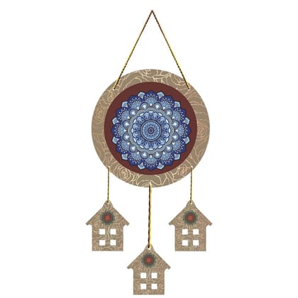 Charmor Mandala Art Printed Decorative Wall Hanger for Home | Office | Living Room | Gifts | Bedroom | Door Hanging | Modern Wall Art | Door Hanging (WH3613) Blue