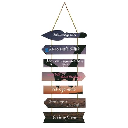 Charmor Relationship rules Decorative Wall Hanging Decoration for Home | Living Room | Garden | Wall Decoration (WH3411)