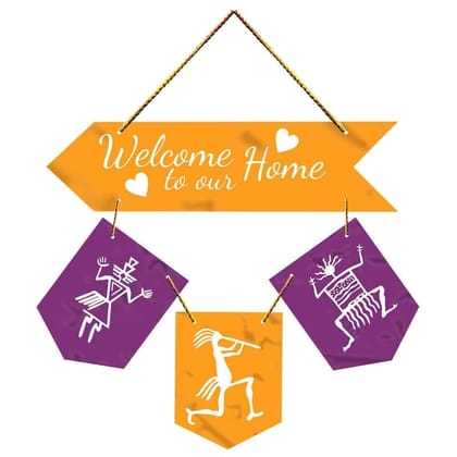 Wall Hangings for Home Decoration Items for Living Room Decor Welcome Home Wall Hanging for Home Office Decoration Handmade Craft Decorative Wall Art (WH2812)