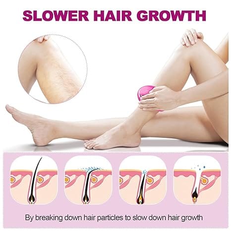 Crystal Hair Remover For Women & Men, Painless Remover Arms Legs & Back, Reusable Removal Stone Pack of 1 (Multicolor)