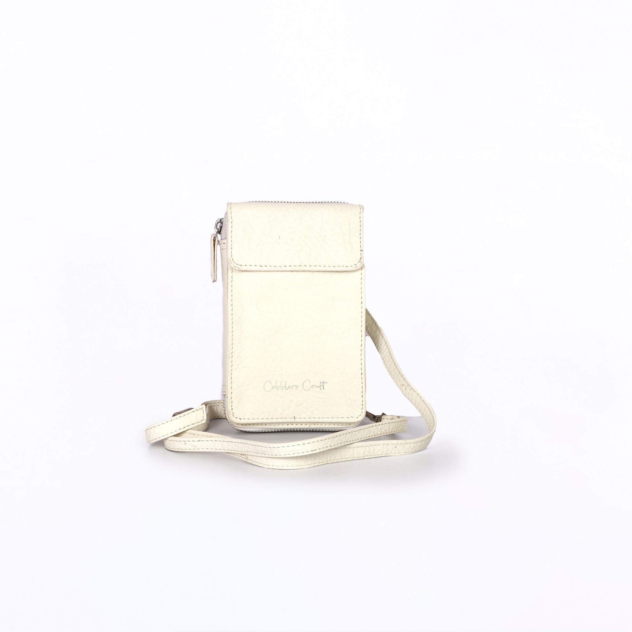 Zipper Crossbody – Ivory White