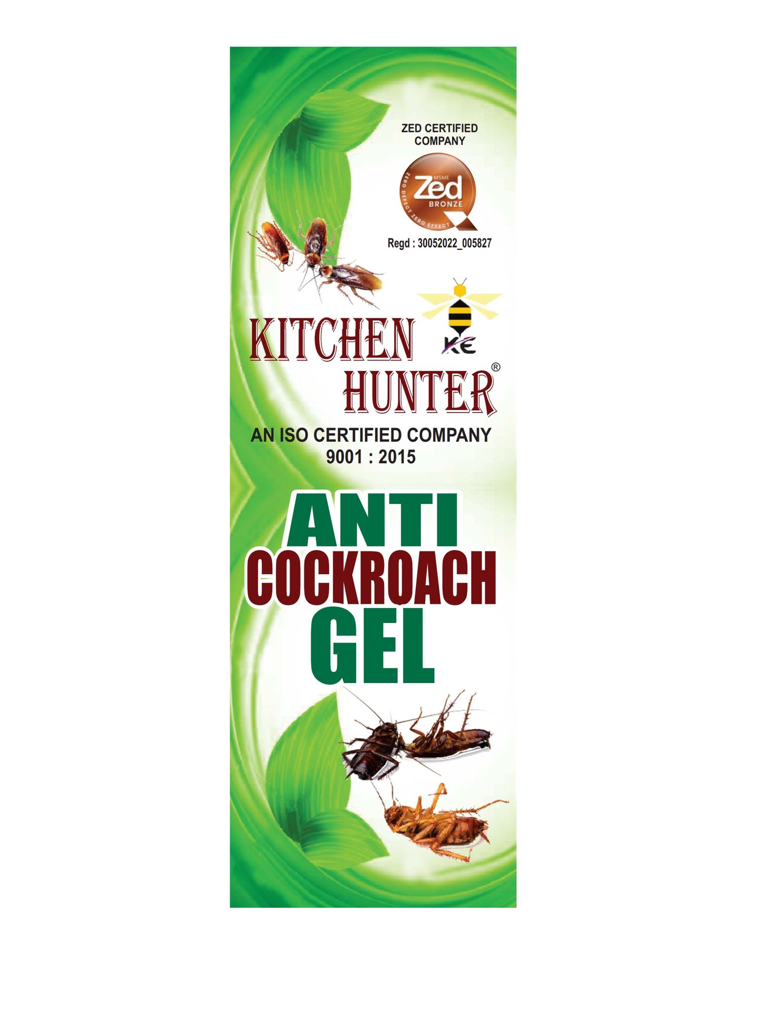 Kitchen Hunter Anti Cockroach Gel -  Safe for Kids & Pets, Easy to Use, No Mess, Long Lasting Effect, 50gm