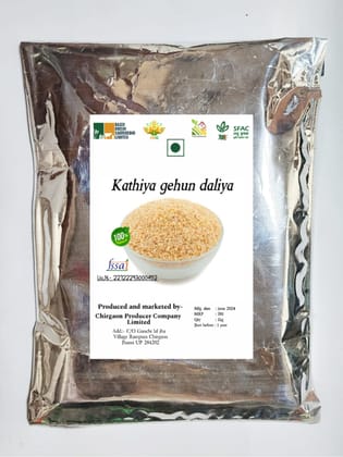 Kathiya gehu daliya | Kathiya Wheat Daliya | 1Kg (pack of 3)
