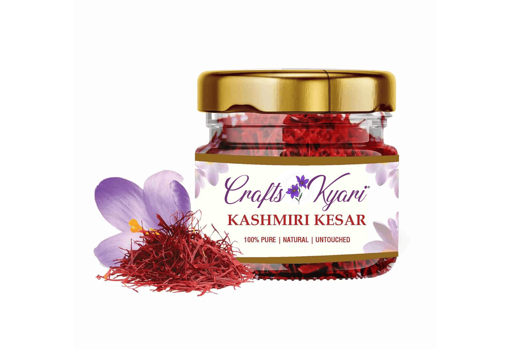 Craftskyari Organic Premium Kashmiri Saffron/Kesar/1 GM || 100% Pure & Natural || A+ Grade