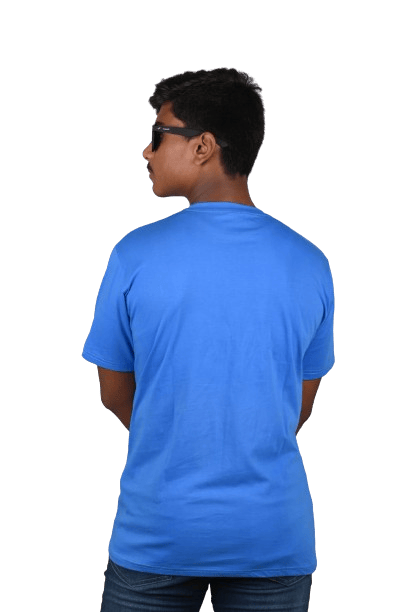 Cotton Round Neck T shirt blue colour
