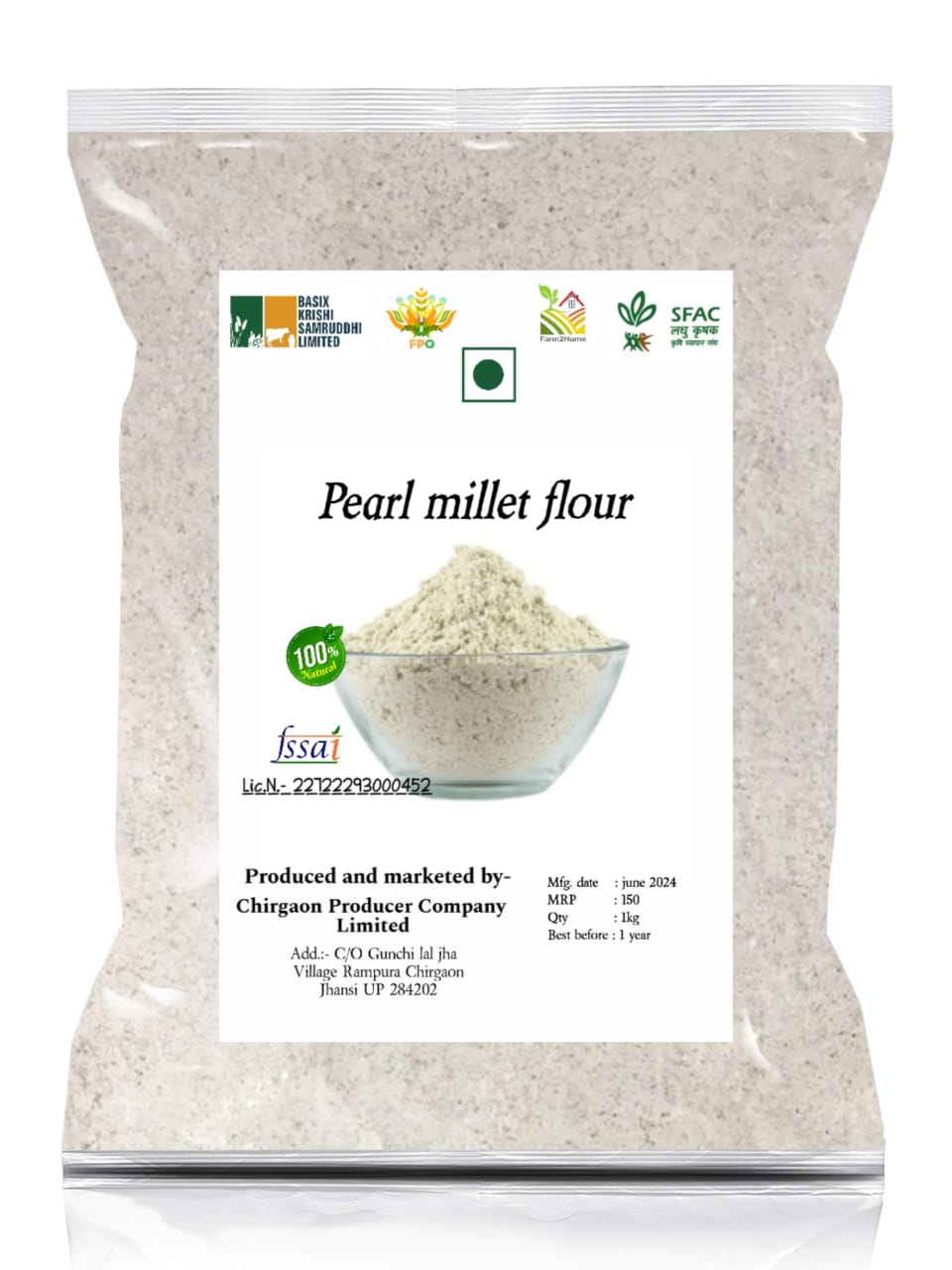 Pearl Millet Flour | 1Kg (pack of 2)