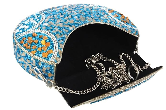 Shakuntala Vintage Brass Metal Bridal Clutch Sling Bag for Women (Multicolor) - Handbags | Buy online on ZillyBuy