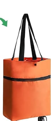 JISHU Trolley Bag with Wheels | Grocery Bag |