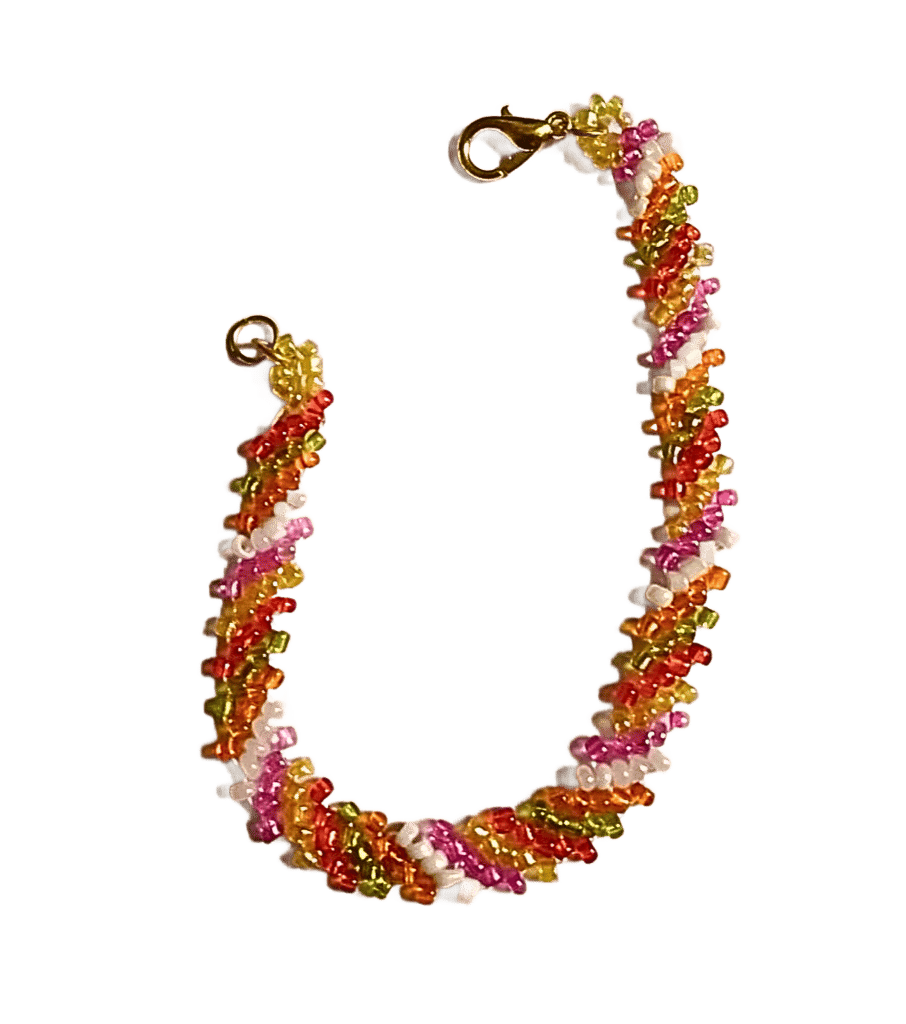 Handmade Lehariya Rakhi Seed Bead Bracelet-(BL-20)