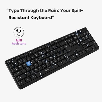 EVM Usb Wired Keyboard | Spill-Resistant  | USB Connectivity | Smooth Keystrokes 