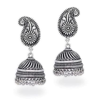 STOREPEDIA Handmade Mango Butti Silver Oxidised Jhumki/Jhumka for Women/Girls Bollywood Style Traditional Indian Earring Set for Wedding/Office/Stylish Trendy Latest Jewellery STOREPEDIA Handmade Mango Butti Silver Oxidised Jhumki/Jhumka for Women/Girls Bollywood Style Traditional Indian Earring Set for Wedding/Office/Stylish Trendy Latest Jewellery
