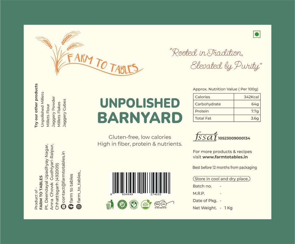 UNPOLISHED BARNYARD/SANWA MILLET