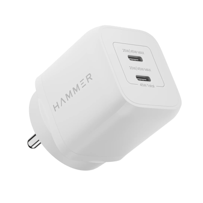Hammer Gan Charger 45W Dual USB-C (Type C) Fast Charger