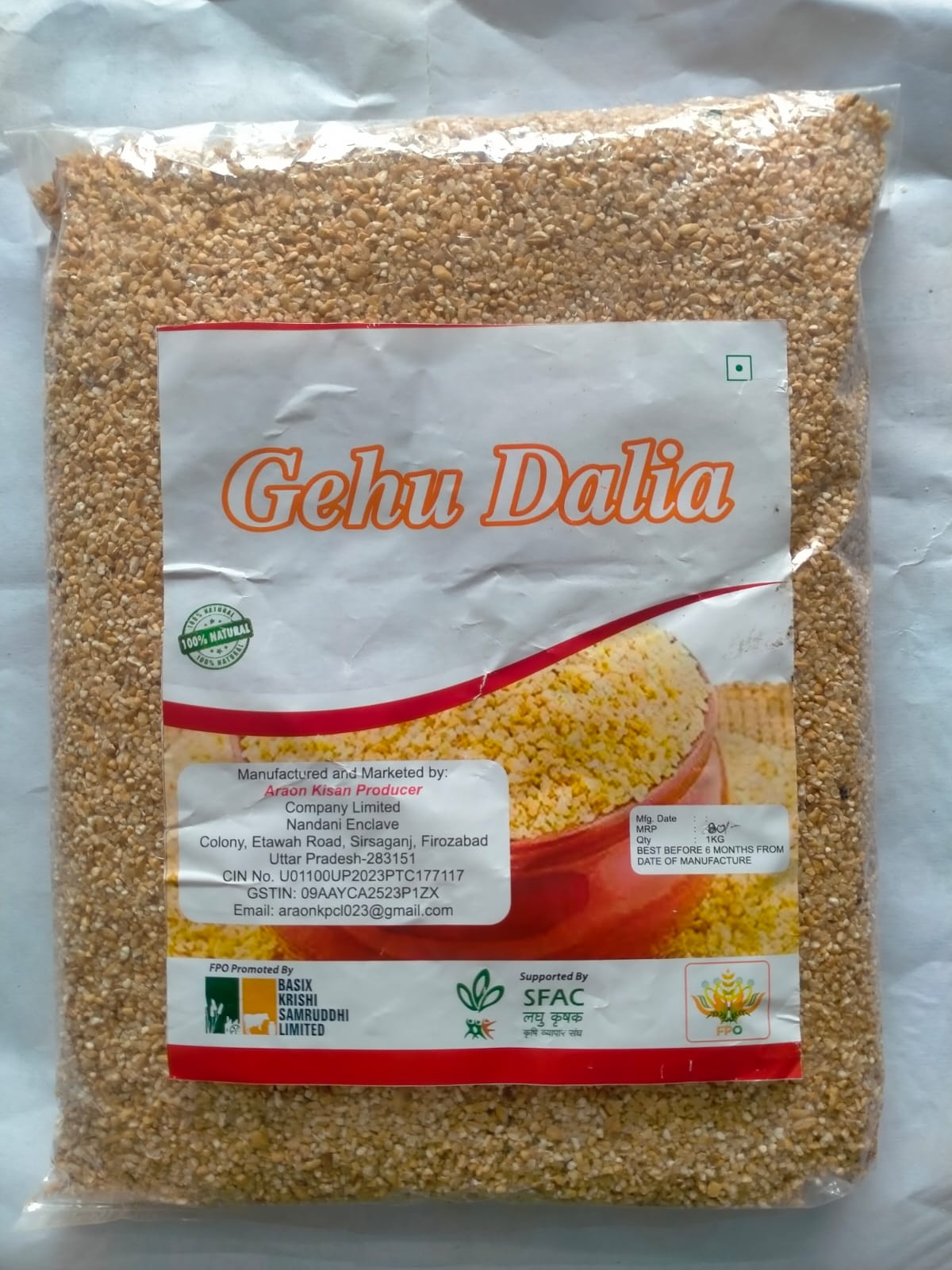 Gehu dalia | 1 kg (pack of 3)