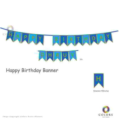 Colors Party Supplies 9th Birthday Decoration for Boys at Home Dhruv Birthday Decoration Items for Boy, 9 Year