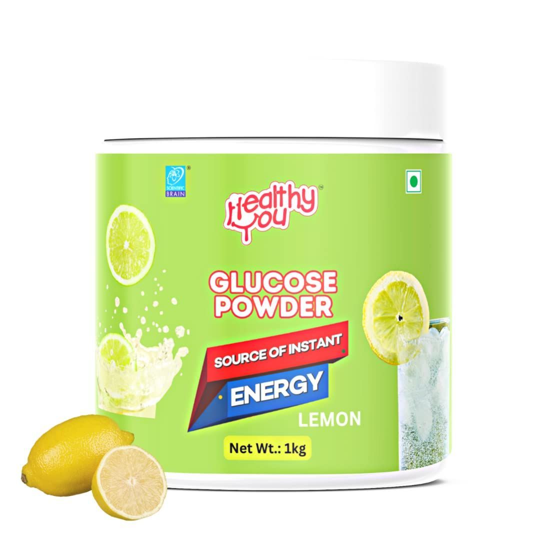 Healthy You Glucose Powder, Instant Energy Drink 400 gm, Lemon Flavored