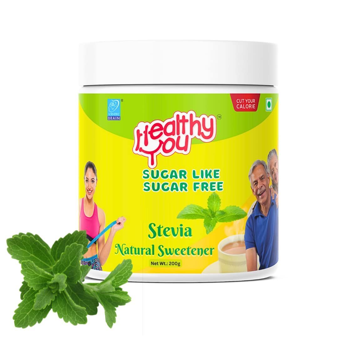 Healthy You Sugar Free Stevia | Diet and Health Management | Low Calorie | 100% Natural Sweetener| 200gm