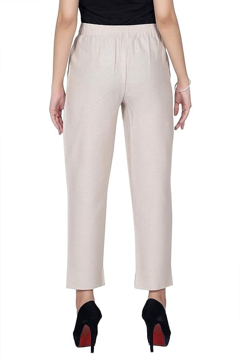 ceil Women's & Girls Cotton Pyjama/Lounge PantsSlim Pants Trouser Casual Bottom Wear for Girls with Pockets Both Side