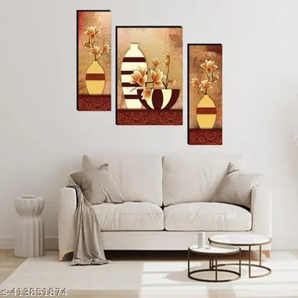 Aastha packers, Set Of 3 Digital Wall Painting Scenery For Living Room , Home Decor , Hall , Bedroom ,Office , Drawing Room (12 x 18 INCHES).
