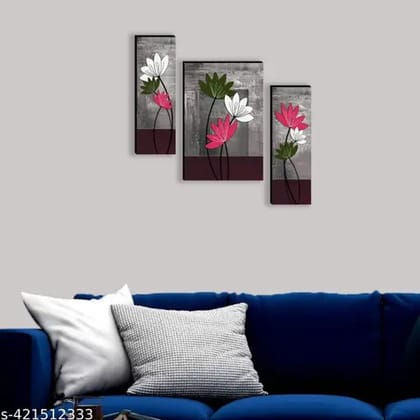 Aastha packers Set Of 3 Digital Wall Painting Scenery For Living Room , Home Decor , Hall , Bedroom ,Office , Drawing Room (12 x 18 INCHES).