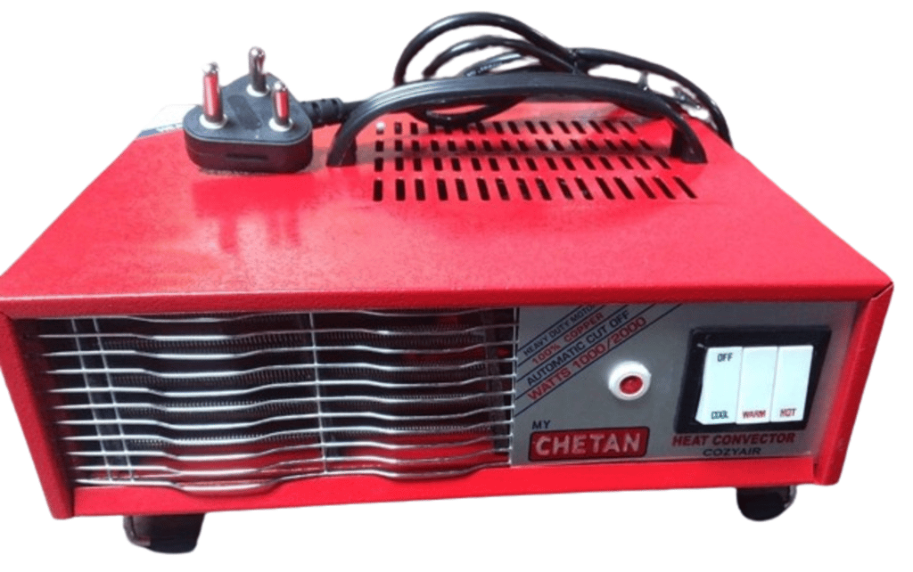 MyChetan Heat Convector Cozy Air Room Heater For Bedroom |2 Heat Settings-1000W/2000W|Heavy Duty Copper Motor | Ideal Room Heater For Winter|Easy Mobility|Compact Design