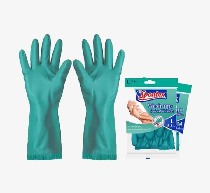 Spontex Protector Heavy Duty  & Natural Latex Gloves Large || Pack of 2|| 8901580001826